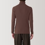 紳士　洗えるウールリブタートルネックセーター