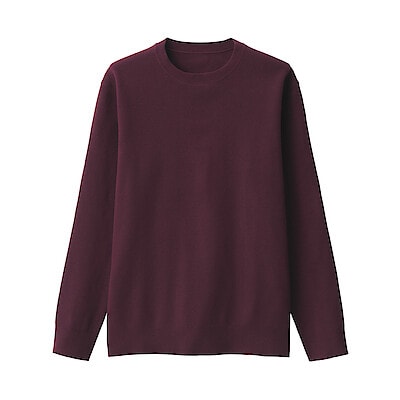 紳士　洗えるミラノリブ編みクルーネックセーター