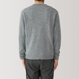 紳士　洗えるウールミドルゲージクルーネックセーター