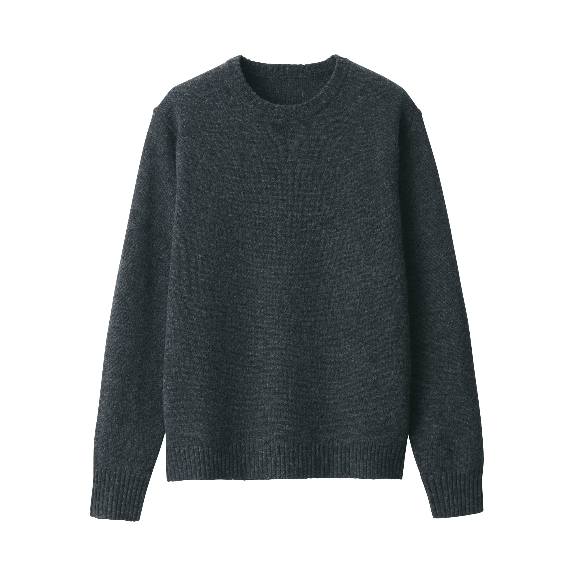 紳士 洗えるウールミドルゲージクルーネックセーター | 無印良品