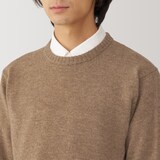 紳士　洗えるウールミドルゲージクルーネックセーター