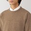 紳士　洗えるウールミドルゲージクルーネックセーター