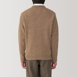 紳士　洗えるウールミドルゲージクルーネックセーター