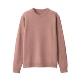 紳士　洗えるウールミドルゲージクルーネックセーター