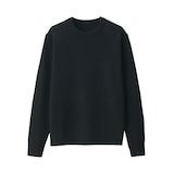 紳士　洗えるウールミドルゲージクルーネックセーター