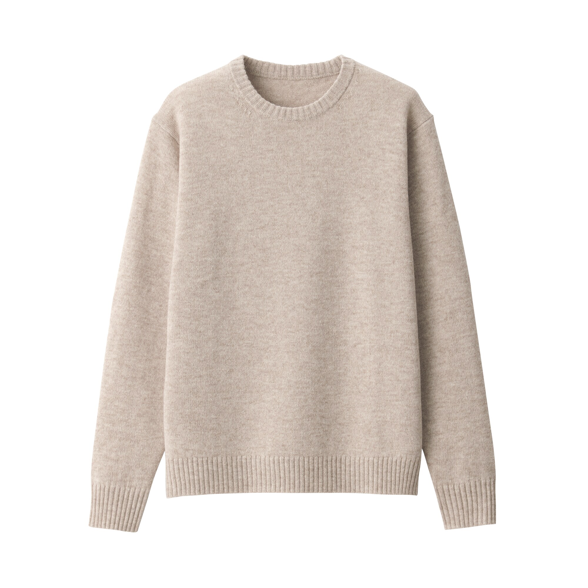 紳士 洗えるウールミドルゲージクルーネックセーター | 無印良品