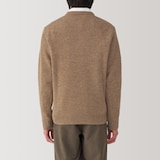 紳士　洗えるウールミドルゲージクルーネックセーター