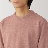 紳士　洗えるウールミドルゲージクルーネックセーター