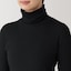 婦人　大豆繊維を使ったリブ編みタートルネック長袖Ｔシャツ