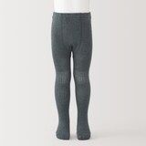 ベビー　足なり直角　かかとに合う　リブ編みタイツ