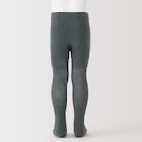 ベビー　足なり直角　かかとに合う　リブ編みタイツ