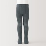 ベビー　足なり直角　かかとに合う　リブ編みタイツ