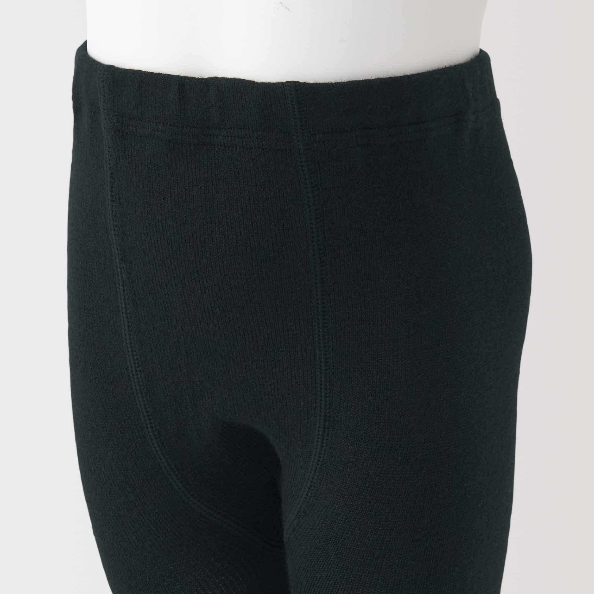 ベビー　足なり直角　かかとに合う　リブ編みタイツ