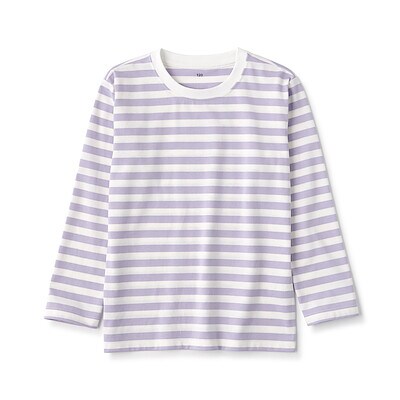 キッズ　クルーネック長袖Ｔシャツ　ボーダー