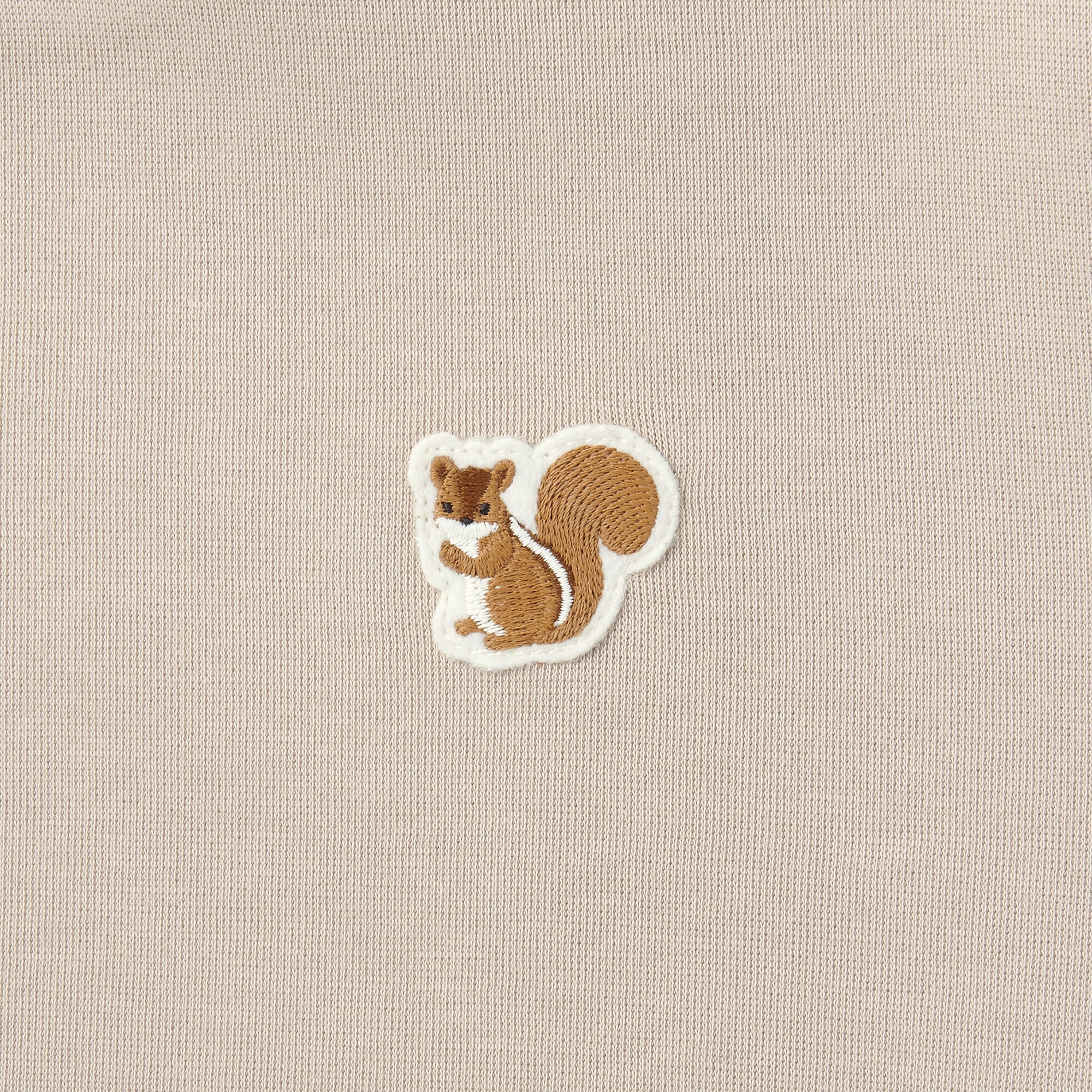 ベビー　あたまするっと二重編み刺繍入りスウェットシャツ