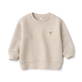 ベビー　あたまするっと二重編み刺繍入りスウェットシャツ