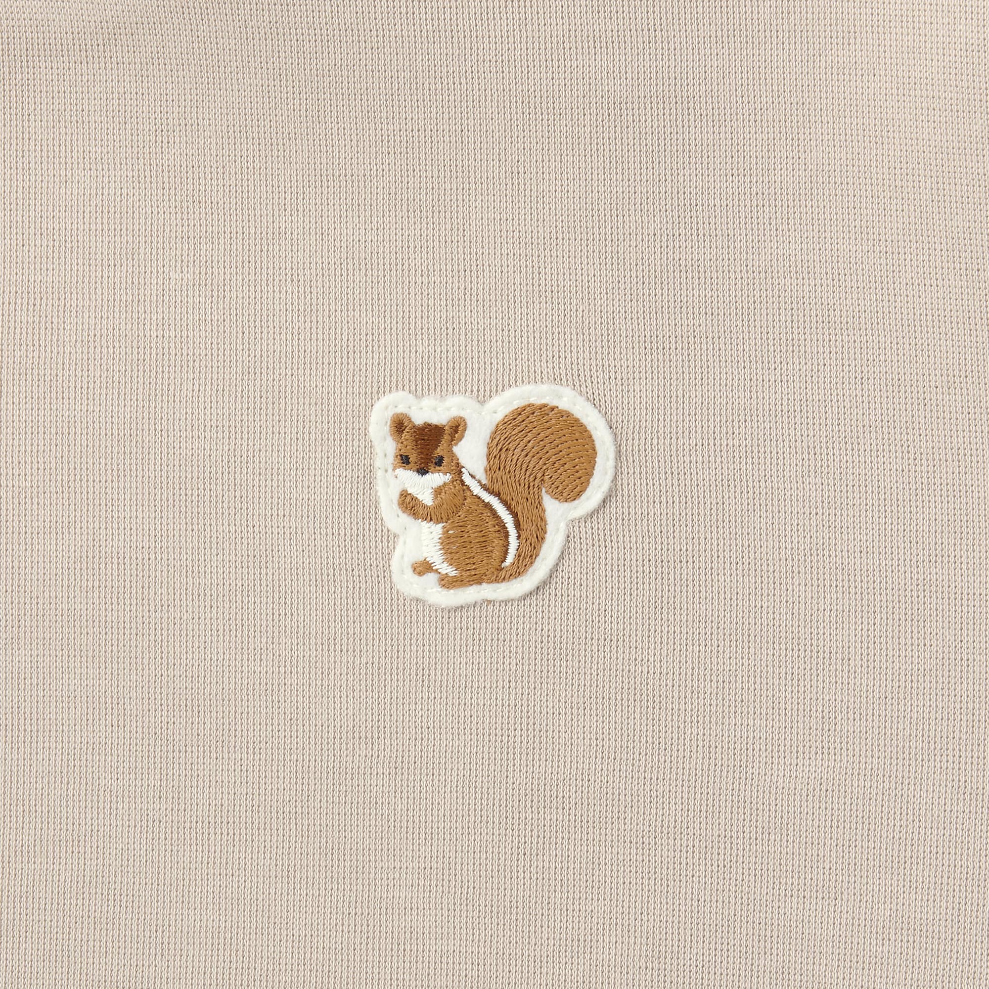 ベビー　あたまするっと二重編み刺繍入りスウェットシャツ