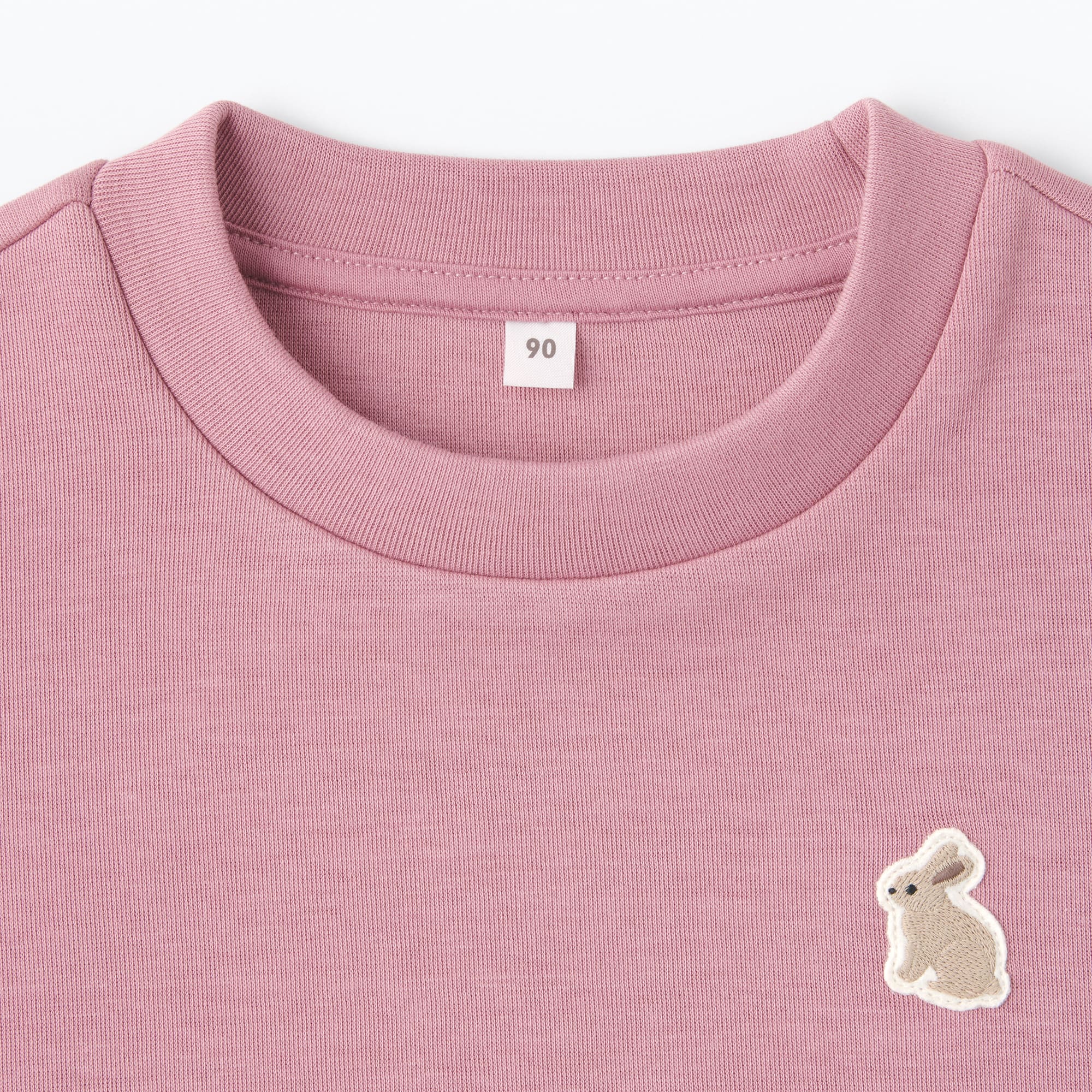 ベビー　あたまするっと二重編み刺繍入りスウェットシャツ