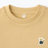 ベビー　あたまするっと二重編み刺繍入りスウェットシャツ