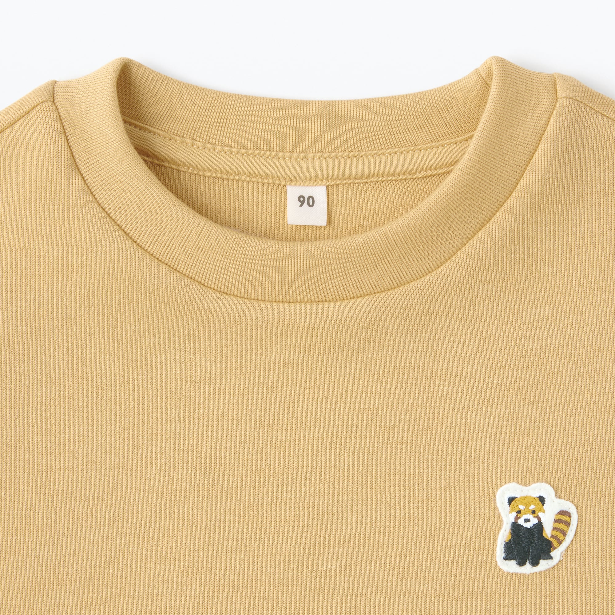 ベビー　あたまするっと二重編み刺繍入りスウェットシャツ