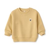 ベビー　あたまするっと二重編み刺繍入りスウェットシャツ