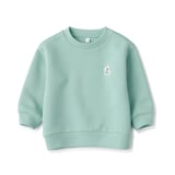 ベビー　あたまするっと二重編み刺繍入りスウェットシャツ