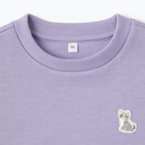 ベビー　あたまするっと二重編み刺繍入りスウェットシャツ