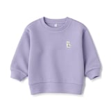 ベビー　あたまするっと二重編み刺繍入りスウェットシャツ