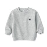 ベビー　あたまするっと二重編み刺繍入りスウェットシャツ