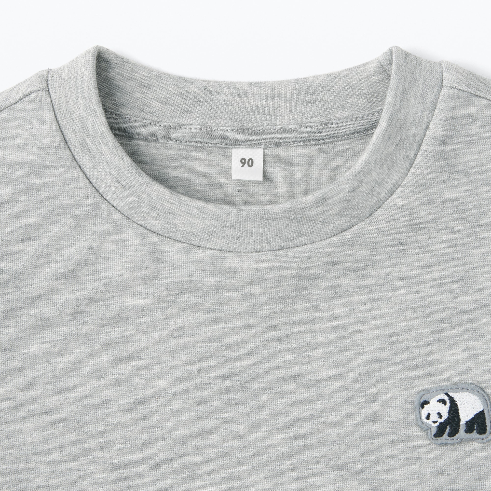 ベビー　あたまするっと二重編み刺繍入りスウェットシャツ