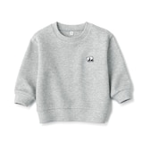 ベビー　あたまするっと二重編み刺繍入りスウェットシャツ