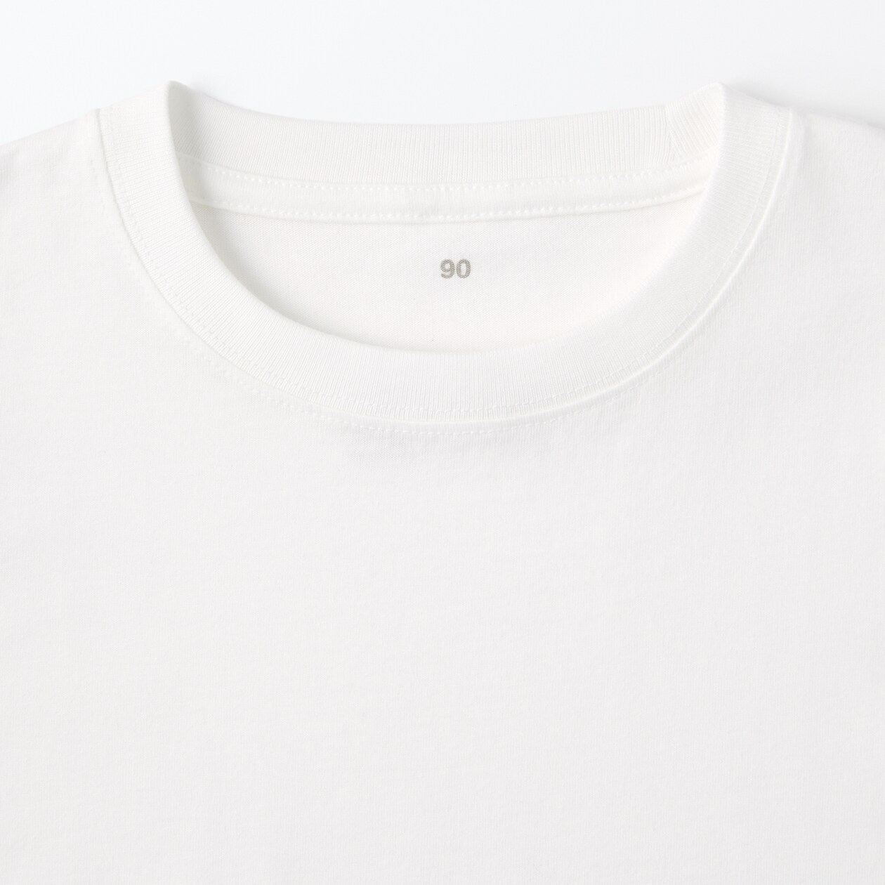 ベビー　あたまするっと　クルーネック長袖Ｔシャツ　無地