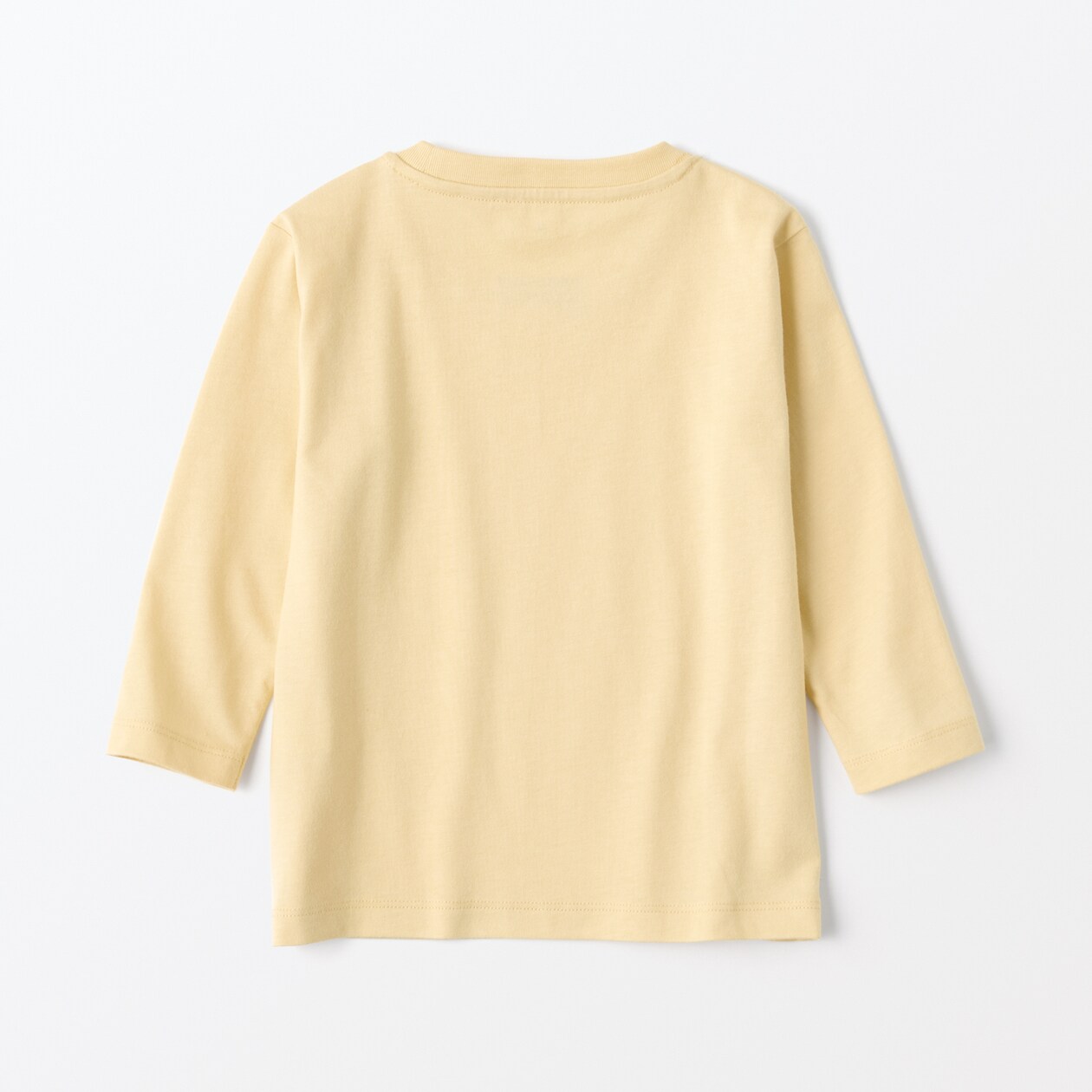 ベビー　あたまするっと　クルーネック長袖Ｔシャツ　無地