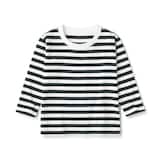 ベビー　あたまするっと　クルーネック長袖Ｔシャツ　ボーダー