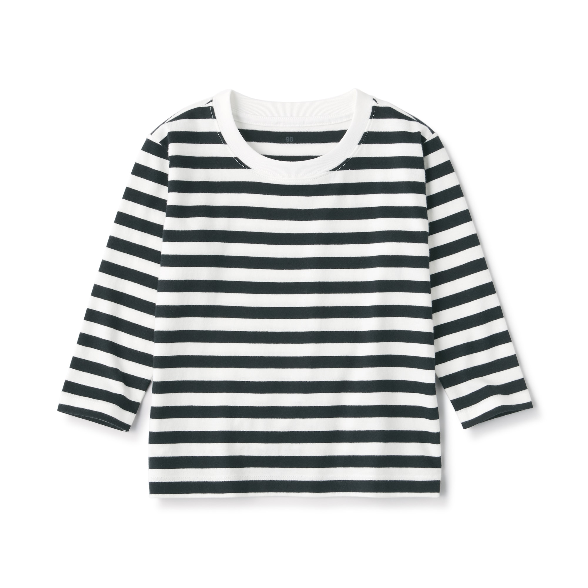 ベビー　あたまするっと　クルーネック長袖Ｔシャツ　ボーダー