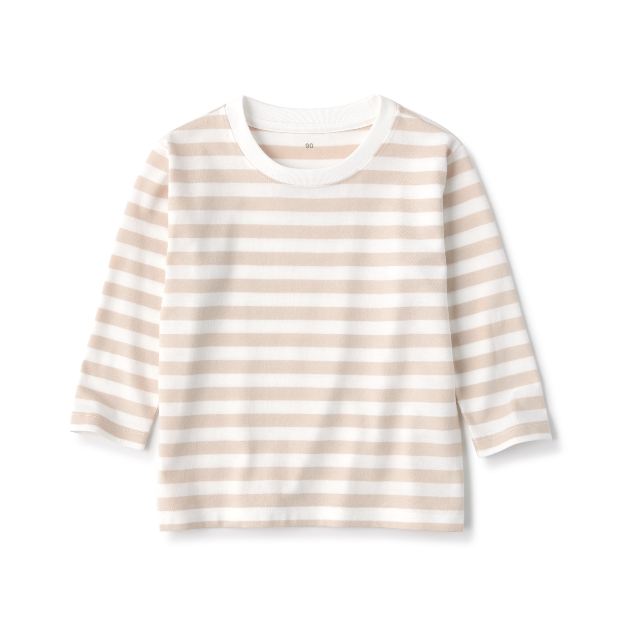 ベビー　あたまするっと　クルーネック長袖Ｔシャツ　ボーダー