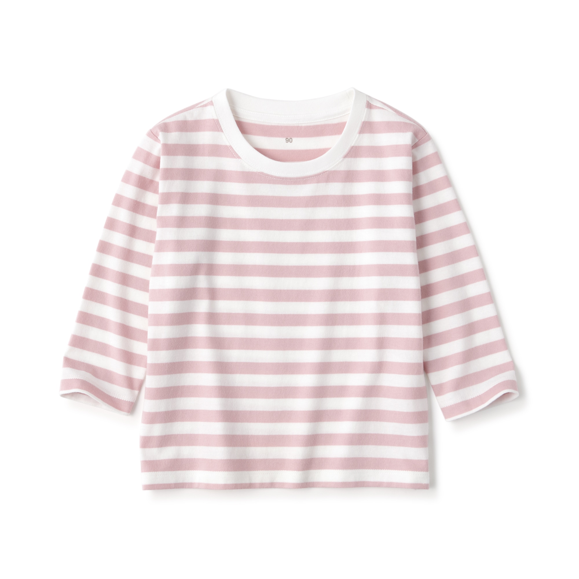 ベビー　あたまするっと　クルーネック長袖Ｔシャツ　ボーダー