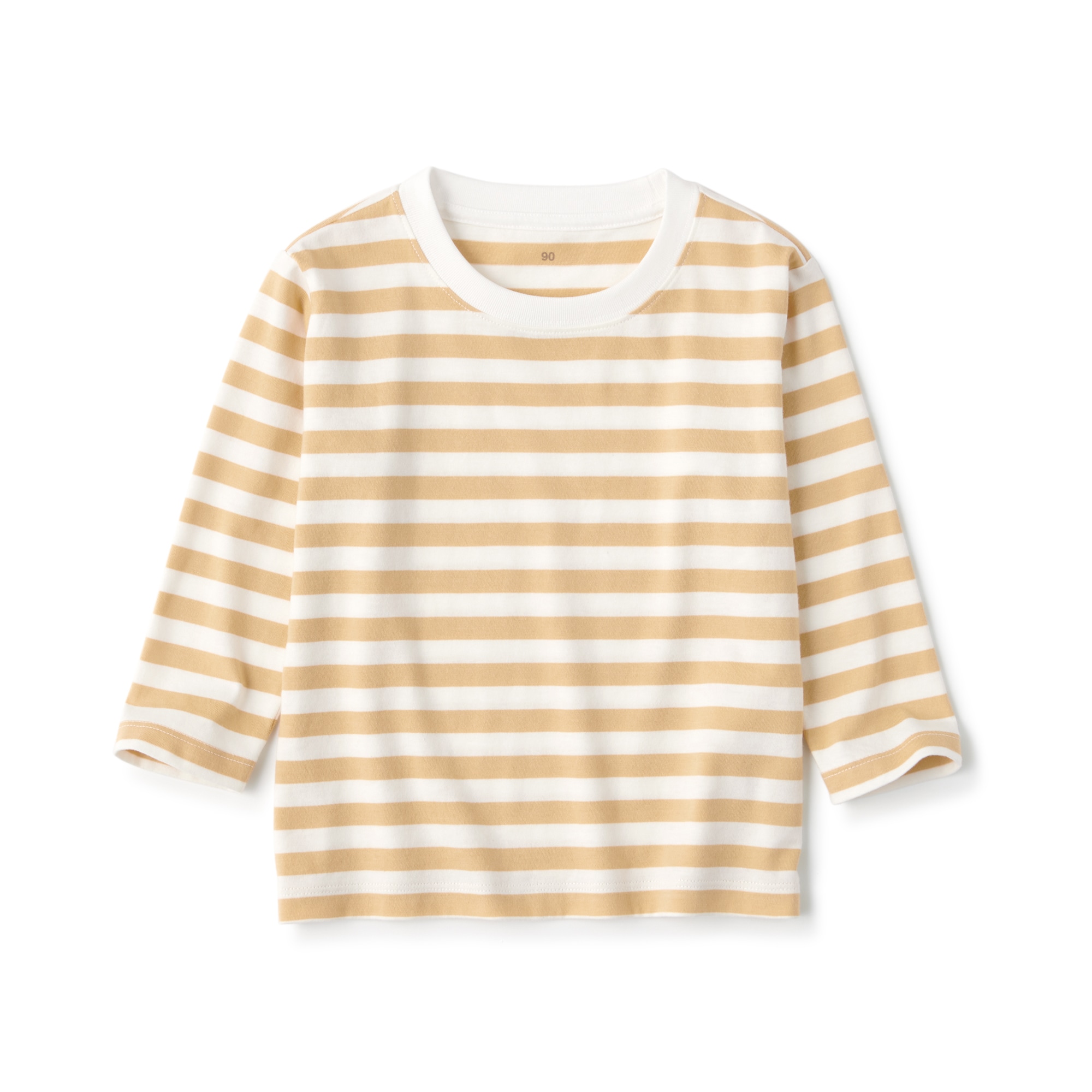 ベビー あたまするっと クルーネック長袖Tシャツ ボーダー | 無印良品