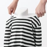 ベビー　あたまするっと　クルーネック長袖Ｔシャツ　ボーダー