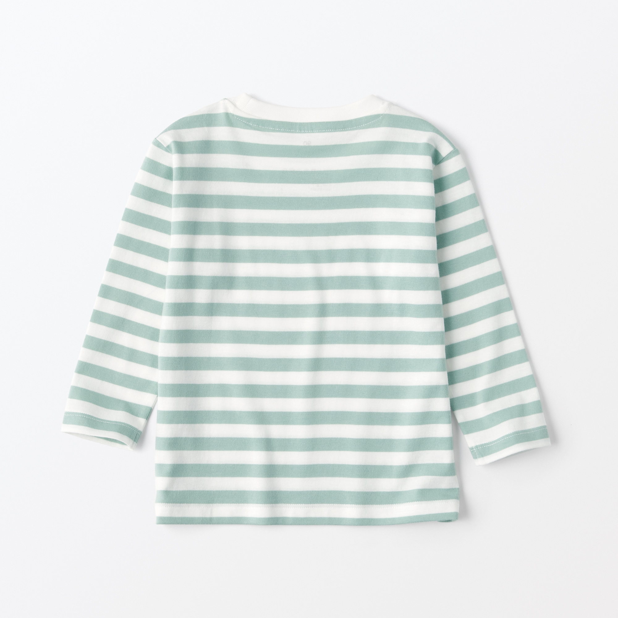 ベビー　あたまするっと　クルーネック長袖Ｔシャツ　ボーダー