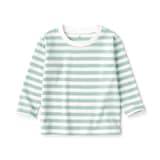 ベビー　あたまするっと　クルーネック長袖Ｔシャツ　ボーダー