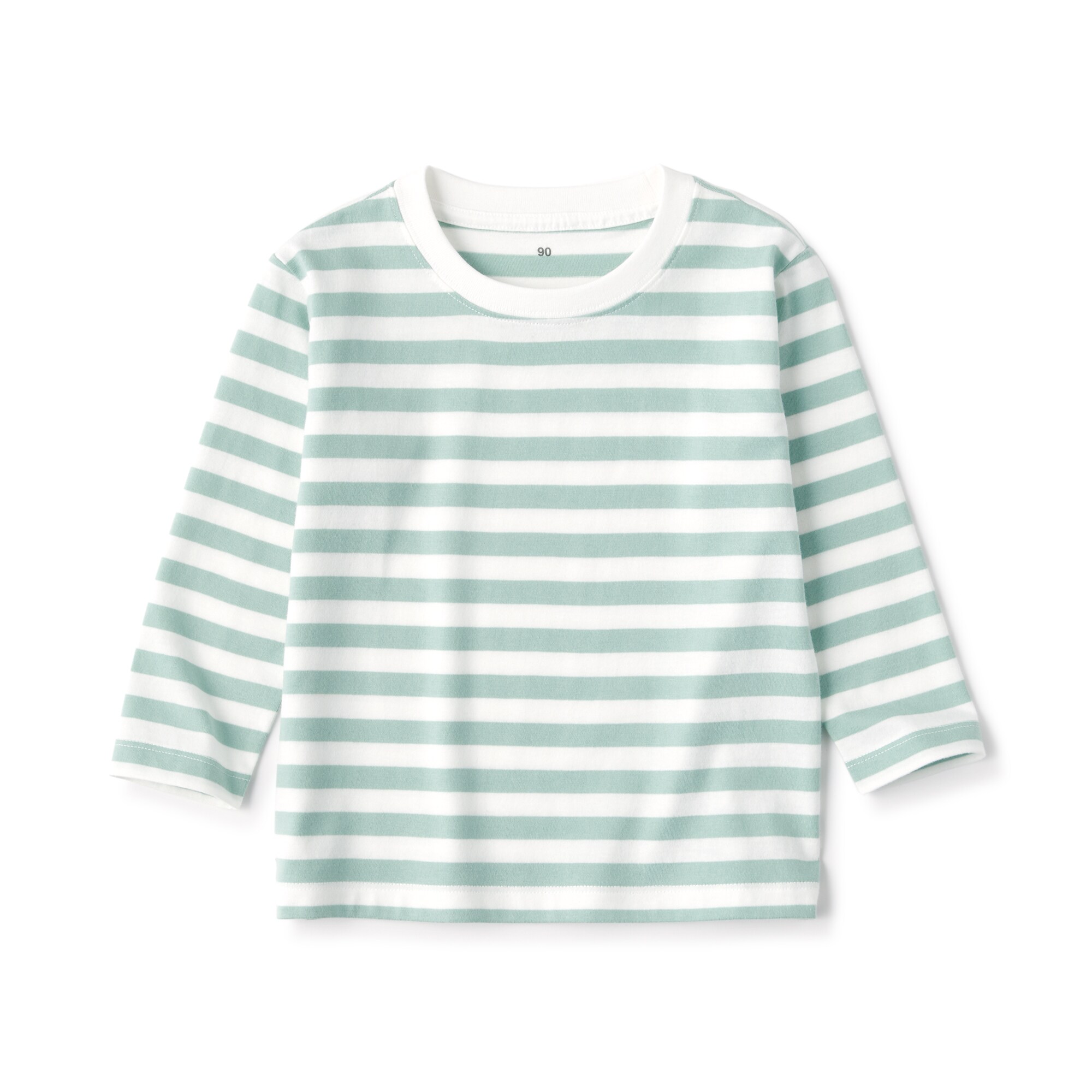 ベビー　あたまするっと　クルーネック長袖Ｔシャツ　ボーダー