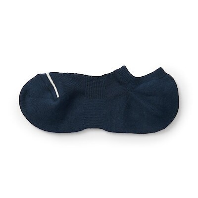 紳士　足なり直角　パイル編み　スニーカーイン（厚手・無地）