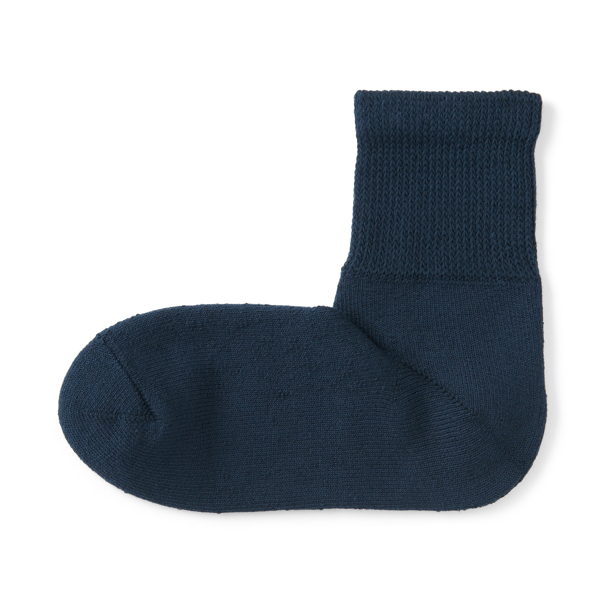 紳士　足なり直角　パイル編み　履き口のびのび　ショート丈靴下