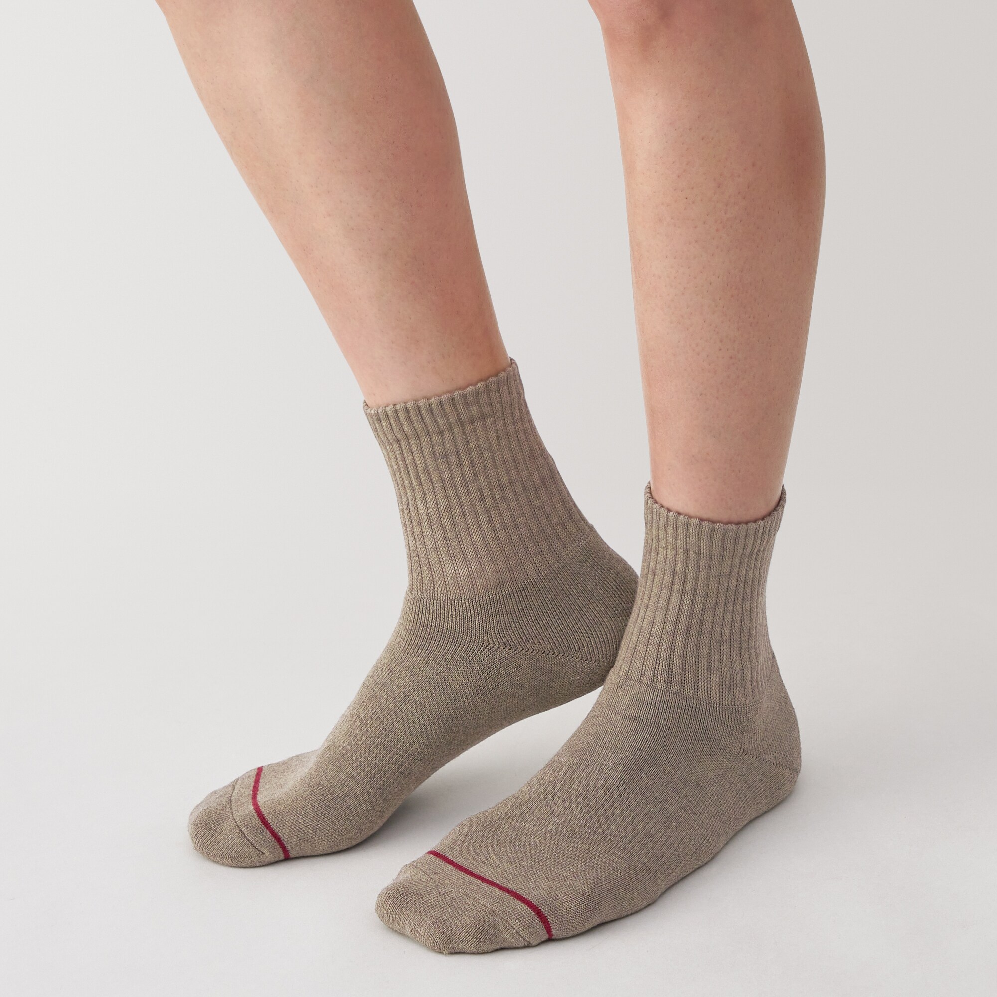 紳士　足なり直角　あったか綿　厚手ショート丈靴下（ウール入り）