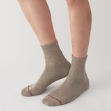 紳士　足なり直角　あったか綿　厚手ショート丈靴下（ウール入り）