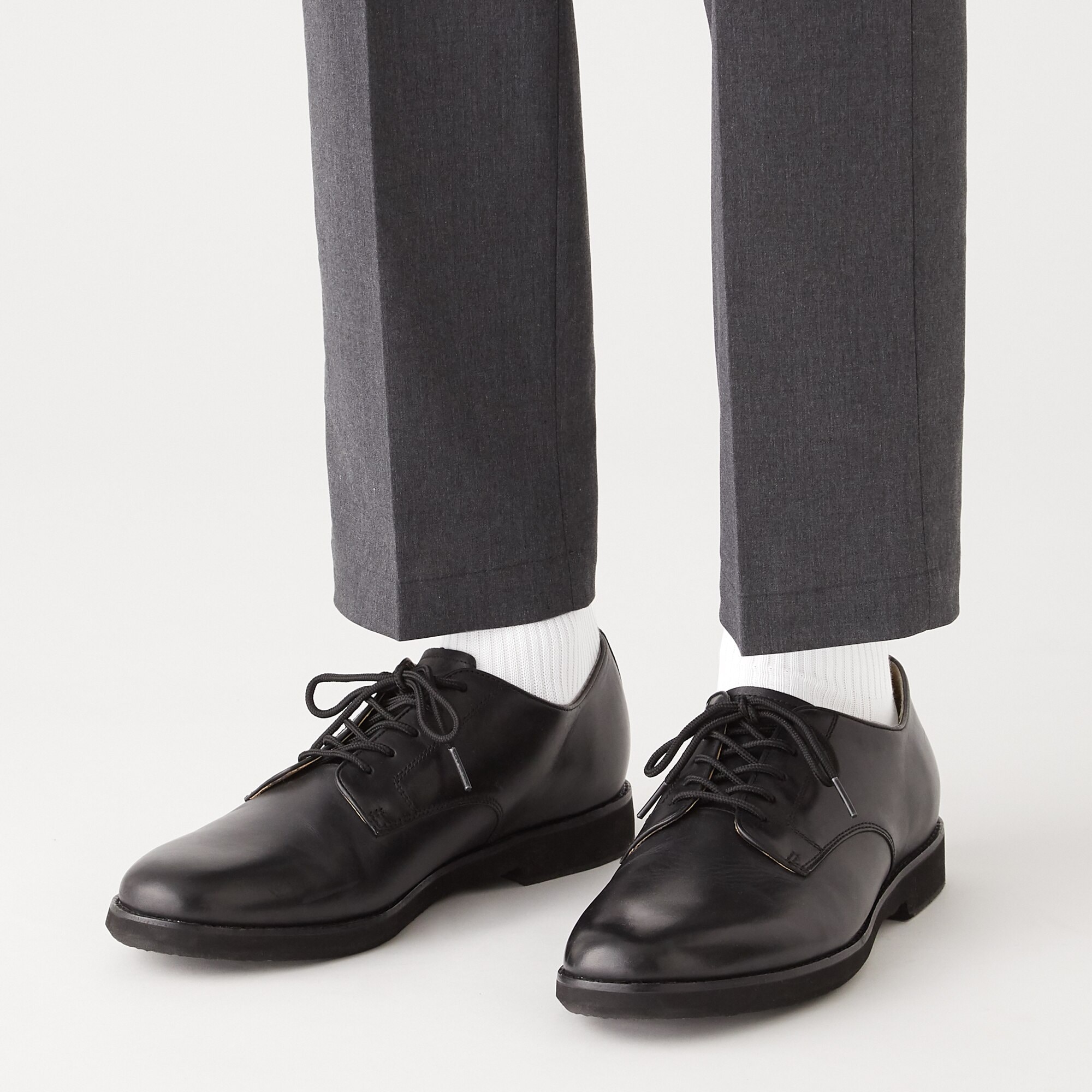 紳士　足なり直角　ズレ落ちにくいリブ編み靴下