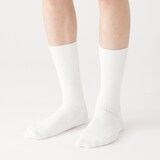 紳士　足なり直角　ズレ落ちにくいリブ編み靴下