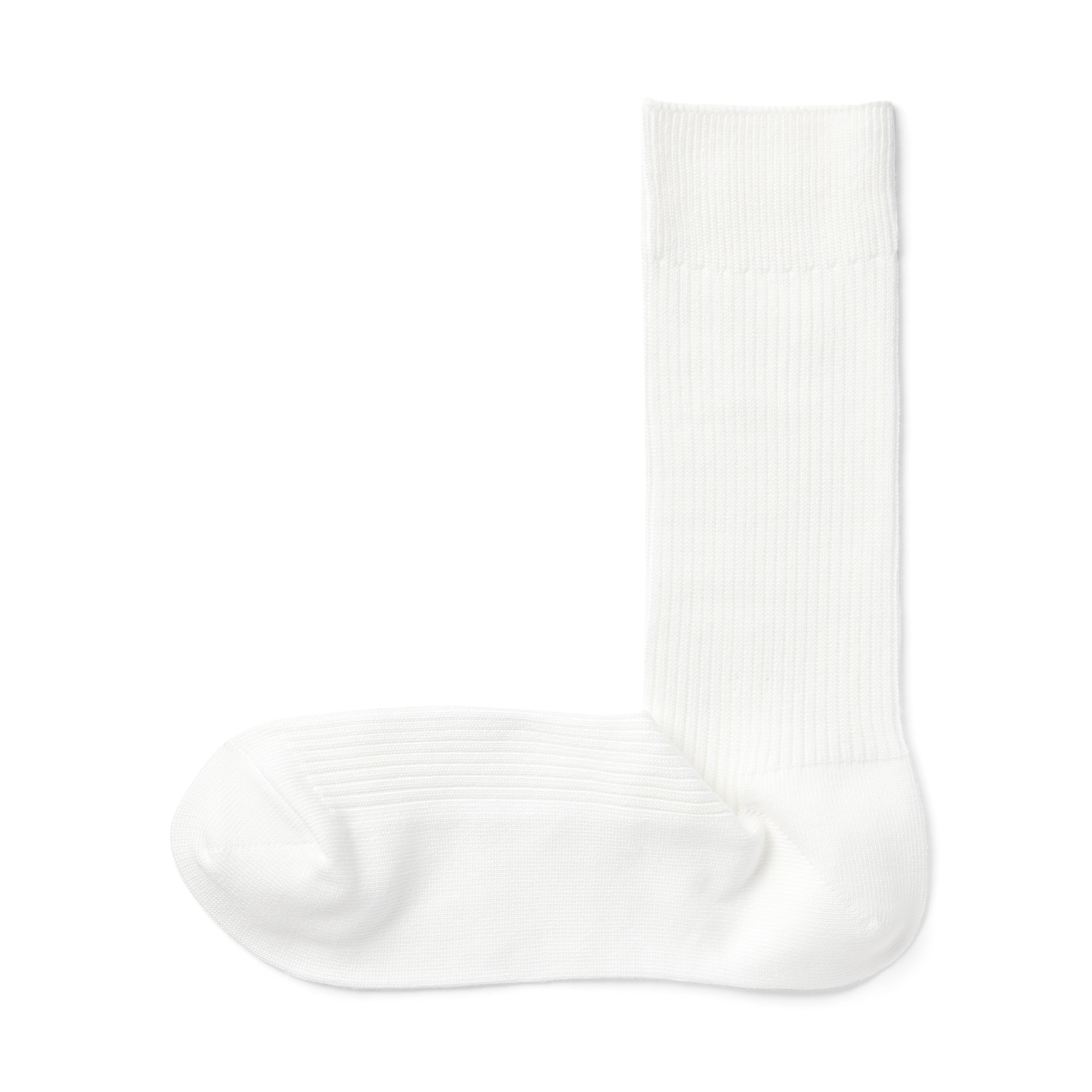 紳士　足なり直角　ズレ落ちにくいリブ編み靴下