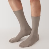 紳士　足なり直角　ズレ落ちにくいリブ編み靴下